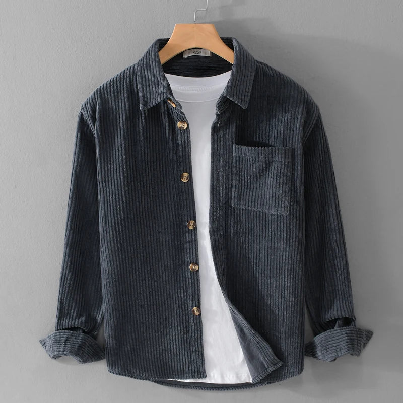 Viktor | Long sleeved shirt in corduroy