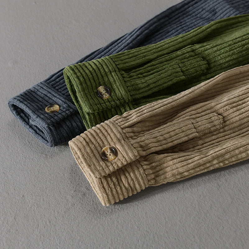 Viktor | Long sleeved shirt in corduroy